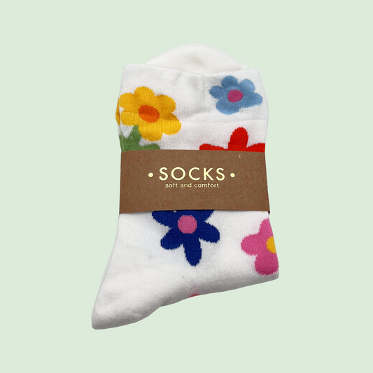 Bright Flower Socks - Tiepology