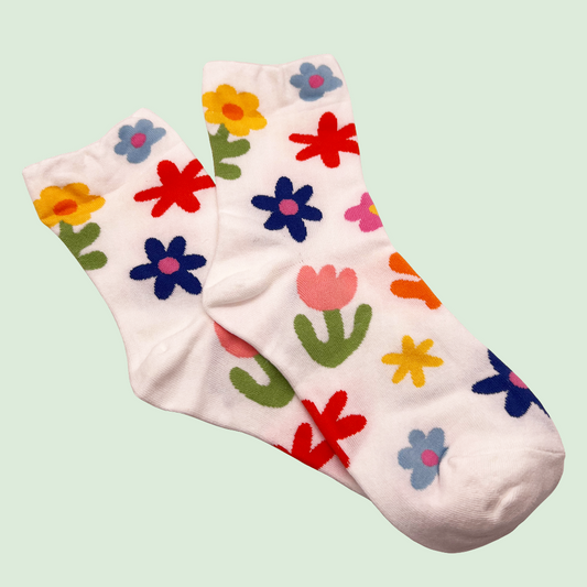 Bright Flower Socks - Tiepology