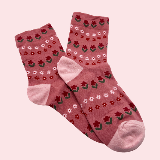 Full Bloom Socks pink