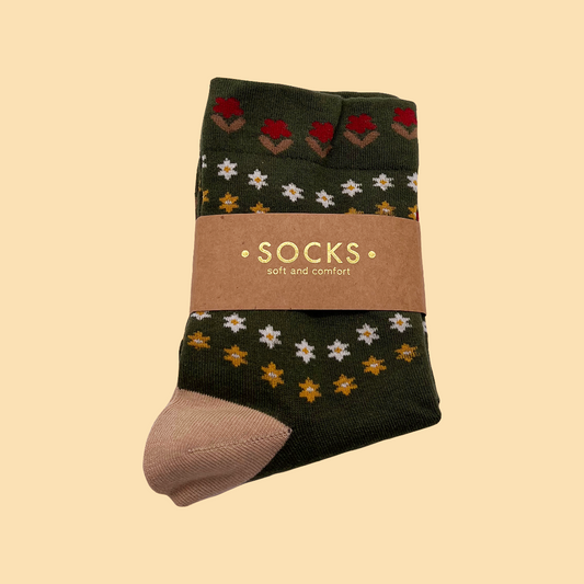 full bloom socks green