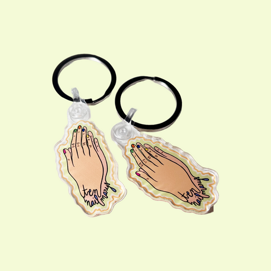 acrylic logo keychain